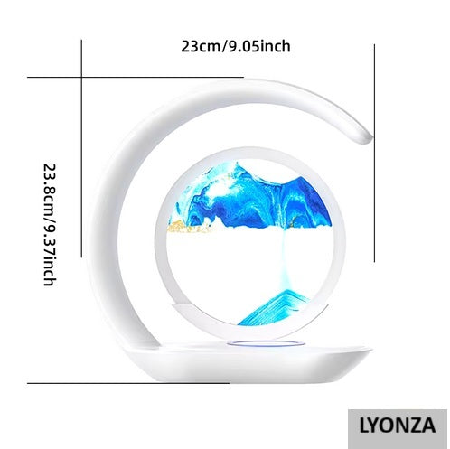 Lampe de table sablier 3D station de charge