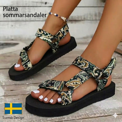 Platta sommarsandaler